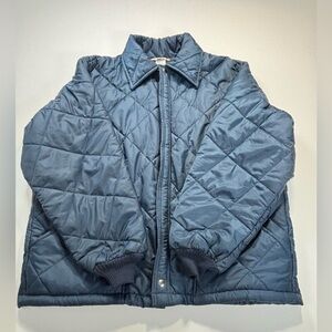 Men's Quilted Puffer Jacket - Blue